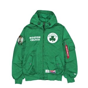 New Era® x Alpha Industries® x Boston Celtics L-2B Hooded Bomber Jacket | Large